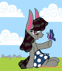 Size: 992x1135 | Tagged: safe, artist:joceblue, derpibooru import, smarty pants, twilight sparkle, butterfly, ponified, species swap