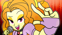 Size: 768x439 | Tagged: safe, artist:nintendash, adagio dazzle, equestria girls, microphone, singing, solo, these are not the droids you're looking for