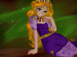 Size: 589x438 | Tagged: safe, artist:rozzy3, adagio dazzle, equestria girls, rainbow rocks, evil grin