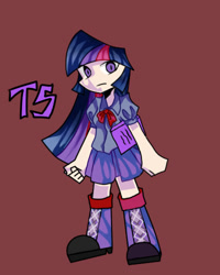 Size: 400x500 | Tagged: safe, artist:mori, derpibooru import, twilight sparkle, human, chibi, humanized, pixiv, solo