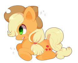 Size: 2813x2270 | Tagged: safe, artist:sheeppoops, applejack, earth pony, pony, female, mare, prone, solo