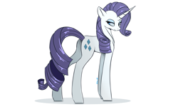 Size: 2500x1496 | Tagged: safe, artist:kirasunnight, rarity, pony, unicorn, female, mare, simple background, solo, white background