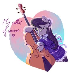 Size: 1868x1921 | Tagged: safe, artist:yulyeen, octavia melody, earth pony, pony, ask, ask lolitavia, cello, clothes, dress, lolita fashion, musical instrument, solo, tumblr