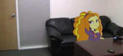 Size: 630x289 | Tagged: safe, adagio dazzle, equestria girls, rainbow rocks, adagio dazzle gets around, casting couch, photo, solo