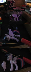 Size: 711x1600 | Tagged: safe, derpibooru import, twilight sparkle, twilight sparkle (alicorn), alicorn, pony, alicorn drama, background pony strikes again, drama, female, funko, mare, toy, toy abuse