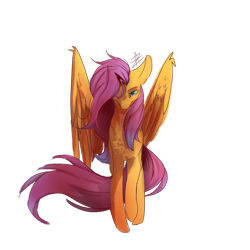 Size: 1600x1600 | Tagged: safe, artist:myralilth, fluttershy, pegasus, pony, simple background, solo, spread wings, transparent background