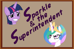 Size: 1215x812 | Tagged: safe, artist:spazzdhn, princess celestia, twilight sparkle, twilight sparkle (alicorn), alicorn, pony, spoiler:s08, 22 short films about springfield, angry, bust, frown, glare, grin, looking at you, looking up, nervous, parody, ponified, smiling, squee, steamed hams, text, the simpsons, unamused, wavy mouth