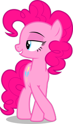 Size: 5300x9000 | Tagged: safe, artist:cencerberon, pinkie pie, earth pony, pony, absurd resolution, bedroom eyes, crossed legs, female, mare, show accurate, simple background, solo, transparent background, vector