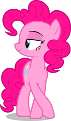 Size: 5300x9000 | Tagged: safe, artist:cencerberon, pinkie pie, earth pony, pony, absurd resolution, amorous, bedroom eyes, crossed legs, female, mare, show accurate, simple background, solo, transparent background, vector