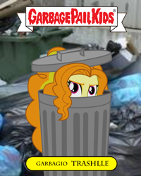 Size: 720x900 | Tagged: safe, artist:kanrabat, adagio dazzle, equestria girls, rainbow rocks, garbage pail kids, garbagio, photoshop, solo, trash, trash can