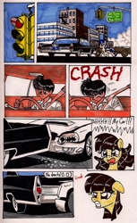 Size: 1344x2202 | Tagged: safe, artist:newyorkx3, wild fire, oc, human, cadillac, car, comic, self insert, sibsy, subaru, subaru impreza, traditional art