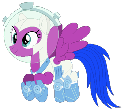 Size: 402x362 | Tagged: safe, artist:optimusv42, derpibooru import, firefly, rainbow dash, pegasus, pony, g1, astronaut, clothes, costume, cousin, family, fan version, friendship troopers, my little pony friendship troopers, nightmare night, nightmare night costume, simple background, transparent background