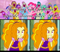 Size: 1000x860 | Tagged: safe, artist:aroddo, screencap, adagio dazzle, equestria girls, rainbow rocks, frown upside down, inverted mouth