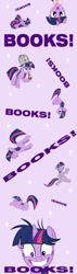 Size: 600x2100 | Tagged: safe, artist:leadfoot9, derpibooru import, twilight sparkle, book, bookmark, sherlock holmes, solo, that pony sure does love books, twilight snapple