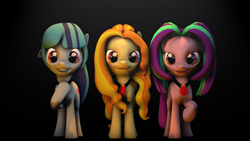 Size: 1920x1080 | Tagged: safe, artist:yoksaharat, adagio dazzle, aria blaze, sonata dusk, 3d, ponified, source filmmaker, the dazzlings