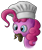 Size: 1245x1480 | Tagged: safe, artist:uber-dragon, pinkie pie, earth pony, fish, pony, chef's hat, cute, diapinkes, hat, misleading thumbnail, mouth hold, solo