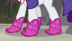 Size: 2208x1242 | Tagged: safe, screencap, rarity, pony, unicorn, the end in friend, boots, glitter boots, legs, pictures of legs, shoes, solo