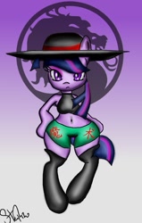 Size: 713x1120 | Tagged: safe, artist:lennonblack, derpibooru import, twilight sparkle, anthro, belly button, hat trick, kung lao, mortal kombat, trace