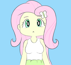 Size: 1102x1000 | Tagged: safe, artist:p-skink, fluttershy, equestria girls, clothes, solo, tanktop