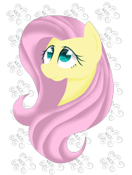 Size: 5000x6666 | Tagged: safe, artist:lee-the-king, fluttershy, pegasus, pony, absurd resolution, bust, colored pupils, portrait, smiling, solo