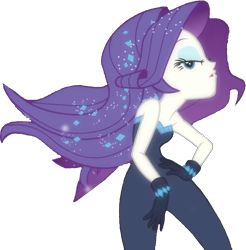 Size: 841x856 | Tagged: safe, edit, edited screencap, screencap, rarity, better together, equestria girls, the other side, background removed, bare shoulders, not a vector, pose, sleeveless, solo, strapless