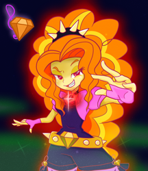 Size: 1730x2000 | Tagged: safe, artist:minami_um, adagio dazzle, equestria girls, rainbow rocks, clothes, female, gloves, looking at you, pixiv, smiling, solo, these are not the droids you're looking for