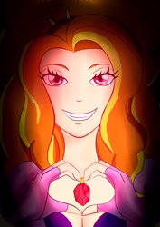 Size: 752x1063 | Tagged: safe, artist:stagetechy1991, adagio dazzle, equestria girls, rainbow rocks, heart, pendant, solo