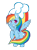 Size: 550x750 | Tagged: safe, artist:assechan, derpibooru import, rainbow dash, pegasus, pony, backwards cutie mark, cute, cutie mark background, dashabetes, female, looking at you, mare, no pupils, rearing, simple background, smiling, solo, spread wings, transparent background, wings