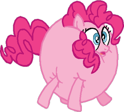 Size: 435x391 | Tagged: safe, artist:drypony198, pinkie pie, earth pony, pony, feeling pinkie keen, balloonie pie, inflation, simple background, solo, transparent background