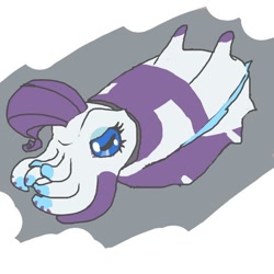 Size: 600x600 | Tagged: safe, artist:ume89s, rarity, cephalopod, cuttlefish, female, looking at you, not salmon, solo, species swap, wat