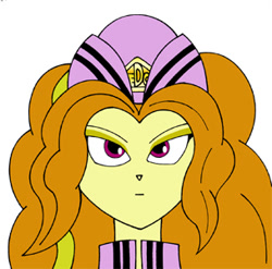 Size: 304x300 | Tagged: safe, artist:combatkaiser, adagio dazzle, clothes, crossover, earth defense command, kiss players, profile picture, solo, transformers, uniform