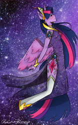 Size: 800x1280 | Tagged: safe, artist:platinumpoinsetta, derpibooru import, twilight sparkle, twilight sparkle (alicorn), alicorn, anthro, solo