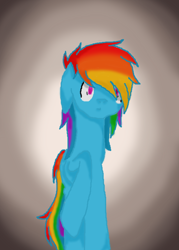 Size: 500x700 | Tagged: safe, artist:dinogrl, derpibooru import, rainbow dash, pegasus, pony, female, mare, solo