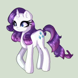 Size: 694x693 | Tagged: safe, artist:lannarainbows, rarity, pony, unicorn, pixel art, simple background, solo