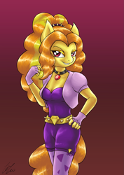 Size: 1447x2046 | Tagged: safe, artist:lovelyneckbeard, adagio dazzle, anthro, equestria girls, rainbow rocks, pony ears, solo