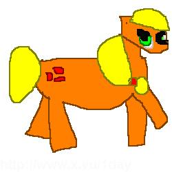 Size: 250x250 | Tagged: safe, applejack, earth pony, pony, 1000 hours in ms paint, ms paint, quality, simple background, solo, white background, you tried