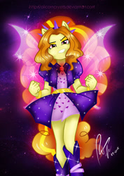 Size: 1024x1446 | Tagged: safe, artist:alicorncrystal, adagio dazzle, equestria girls, fin wings, ponied up, solo