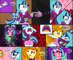 Size: 935x776 | Tagged: safe, artist:fannydianny, adagio dazzle, aria blaze, sonata dusk, equestria girls, aaaaaaaaaa, fake blood