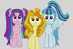 Size: 658x440 | Tagged: safe, artist:animegx43, adagio dazzle, aria blaze, sonata dusk, ponified, the dazzlings