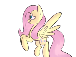 Size: 1600x1200 | Tagged: safe, artist:silverlight130, fluttershy, pegasus, pony, flying, simple background, solo