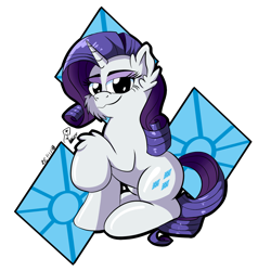 Size: 2000x2000 | Tagged: safe, artist:viejillox64art, rarity, pony, unicorn, fluffy, solo, sticker