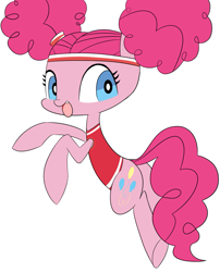 Size: 881x1088 | Tagged: safe, artist:p-skink, pinkie pie, earth pony, pony, clothes, female, pinktails pie, plot, simple background, solo, white background