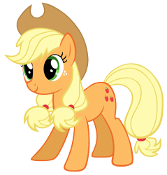 Size: 2222x2326 | Tagged: artist needed, safe, edit, applejack, earth pony, pony, /mlp/, alternate hairstyle, cute, double mane, jackabetes, pigtails, simple background, solo, transparent background, vector