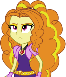 Size: 4140x4891 | Tagged: safe, artist:illumnious, adagio dazzle, equestria girls, rainbow rocks, .ai available, absurd resolution, adobe illustrator, amulet, clothes, diamond, fingerless gloves, gloves, necklace, simple background, spikes, transparent background, unamused, vector