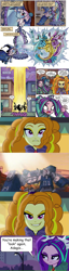 Size: 643x2500 | Tagged: safe, artist:agnesgarbowska, edit, idw, screencap, adagio dazzle, aria blaze, sonata dusk, star swirl the bearded, equestria girls, rainbow rocks, spoiler:comic, spoiler:comicfiendshipismagic3, crossover, megas xlr, screencap comic, the dazzlings