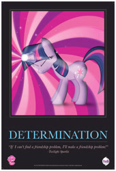 Size: 5075x7475 | Tagged: safe, derpibooru import, twilight sparkle, absurd resolution, hub logo, motivational poster, official, poster, solo