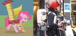 Size: 903x432 | Tagged: safe, pinkie pie, human, comparison, irl, irl human, photo