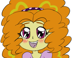 Size: 611x489 | Tagged: safe, artist:catlover1672, adagio dazzle, equestria girls, adoragio, blushing, cute, smiling, solo