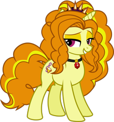 Size: 3733x3972 | Tagged: safe, artist:mit-boy, adagio dazzle, pony, unicorn, high res, ponified, simple background, solo, transparent background, vector