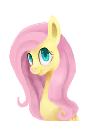 Size: 700x890 | Tagged: safe, artist:share dast, fluttershy, pegasus, pony, bust, folded wings, heart eyes, looking at you, portrait, simple background, smiling, solo, white background, wingding eyes